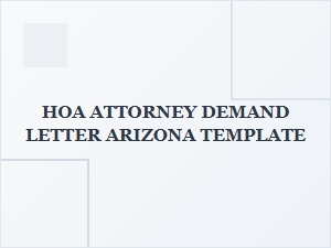 Arizona Property Law Demand Letter Template