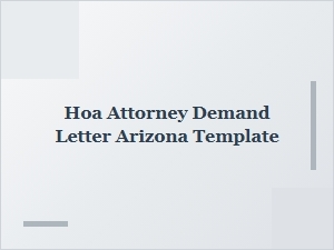Hoa Attorney Demand Letter Tips Arizona Template