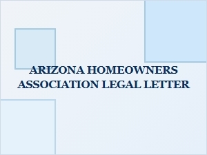 Arizona Hoa Compliance Requirements Letter