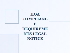Hoa Compliance Requirements Legal Notice