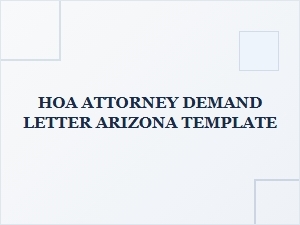 Hoa Conflict Resolution Steps and Demand Letter Template Arizona
